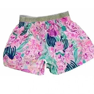 Womens Lilly  pulitzer elastic floral hot pink rylan shorts xxs EUC